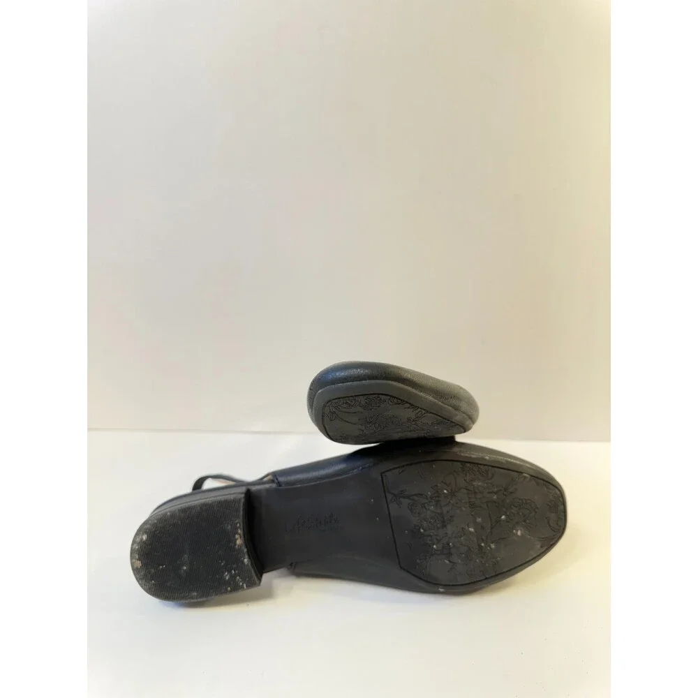 LifeStride Womens Claire Slingback Ballet Flats Black 8.5 M